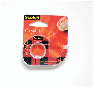 Tejp Scotch 600 med hållare 12mm x 10m