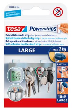 Powerstrips Tesa dubbelhäftande 10/fp large 10 st / förpackning