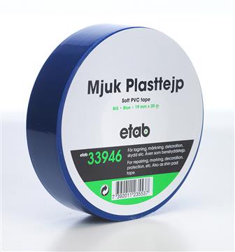 Plasttejp Plast blå 19mm