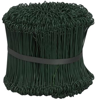 Säckbindningstråd plastbelagd grön 150mm 1000 st / förpackning