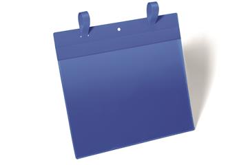 Plastficka med fästband Durable blå A4L 50 st / förpackning
