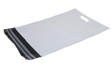 E-handelspåse med bärhandtag vit 340x490mm 100 st / förpackning