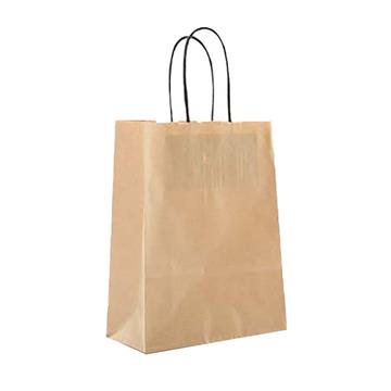 Bärkasse Papp Tvinn Bruna Handtag Brun Slät Kraft 180x80x220mm 300 /KRT