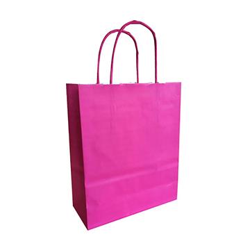 Bärkasse Papp Tvin Handtag Rosa 320x120x400mm 200 /KRT