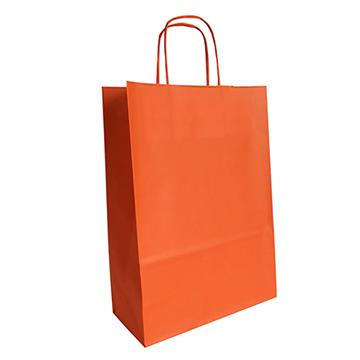 Bärkasse Papp Tvinn Handtag Orange 180x80x220mm 300 /KRT