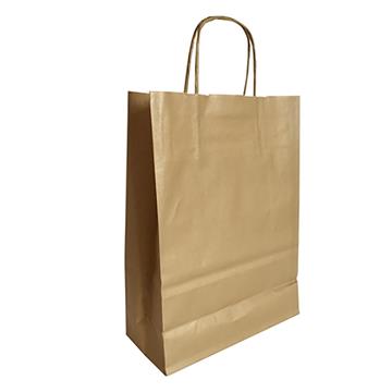 Bärkasse Papp Tvinn Handtag Guld 220x100x310mm 250 /KRT