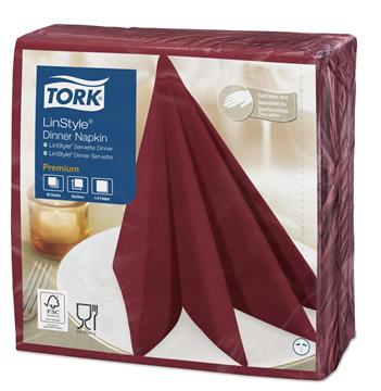 Servett Tork LinStyle Vinröd 39x39cm 50 /FP