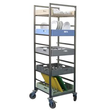 Diskbacksvagn 9 st Gejdrar Rostfri 570x505x1665 mm
