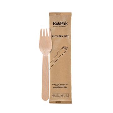 Bestickpåse Duni gaffel petit vaxat trä 250 /KRT