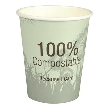 Pappersmugg 100% komposterbar Grön 24cl 50 /FP