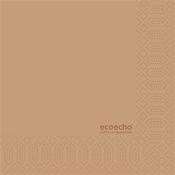 Servett Duni Ecoecho 3-lag Brun 33x33cm 250 /FP