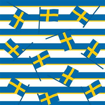 Servett Duni Svenska Flaggor 3-lag 33x33cm 20 /FP