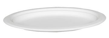 Papperstallrik Flat fiber oval vit 26x19cm 50 /FP