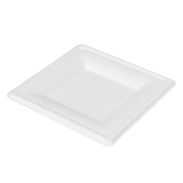 Tallrik Duni Bagasse 16x16cm vit 50 /FP