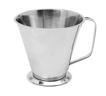 Mått Rostfri med fot 1 liter