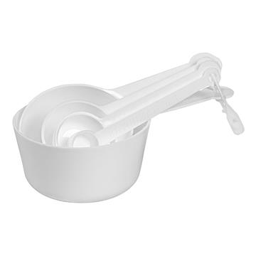 Måttsats Plast 5delar Vit 1, 5, 15, 50, 100ml