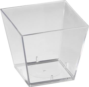 Plastbägare Fyrkantig Duni PS Klar 49x49x46mm 60ml 100 /FP