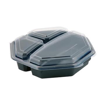 Plastform Duni Octaview 3-F PS Sv/Klar 220/220/650ml 160 /KRT