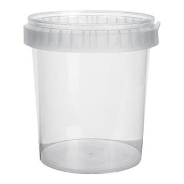Plastbägare Med Tätt Lock Rund Klar Ø118x119mm 770ml 260 /KRT