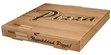 Pizzakartong Well Tryckt natur 420x420x40mm 100 /KRT