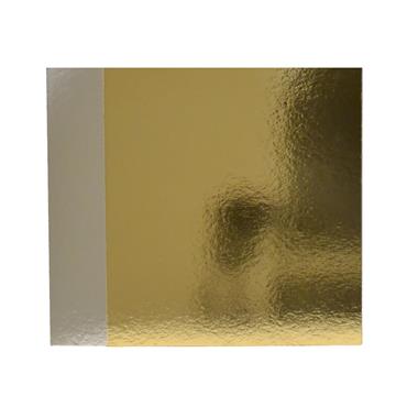 Tårtbricka Rekt. Guld/Silver 300x300mm 100 /FP