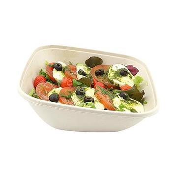 Salladsskål lutande bagasse brun 750ml 300/krt 300 /KRT