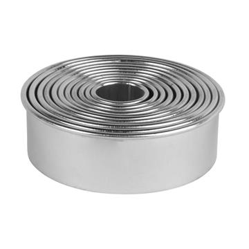 Utstickarsats Exxent Stansset Rund 2-9 cm, 11 st rostfritt 11 /FP