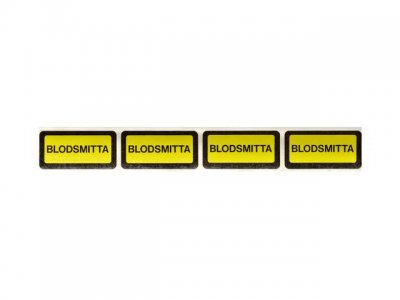 Etikett 'blodsmitta' 30x15mm 250/FP