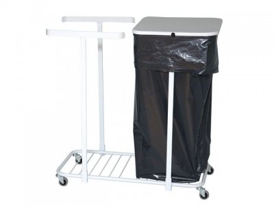 Säckvagn dubbel 100-125L med 4 hjul