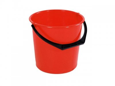 Hink rund röd 10L