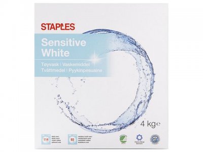 Tvättmedel STAPLES Sensitive White 4kg