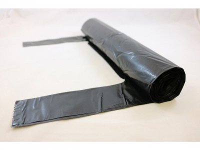 Plastsäck knyt LD 70L 45my svart 10/RL