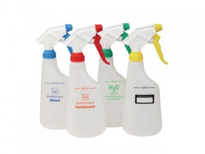 Sprayflaska tom Brukslösning gul 600ml