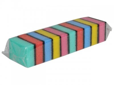 Rengöringssvamp 9x6cm 10/FP flerfärgad