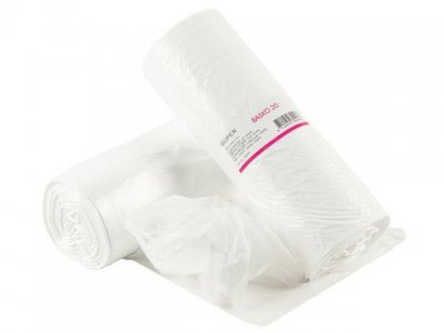 Papperskorgpåse HD 35L 12my vit 100/RL