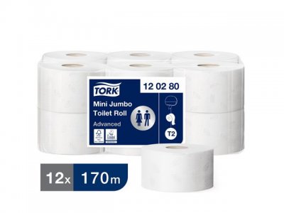 Toalettpapper TORK Adv T2 2-lag 12/FP